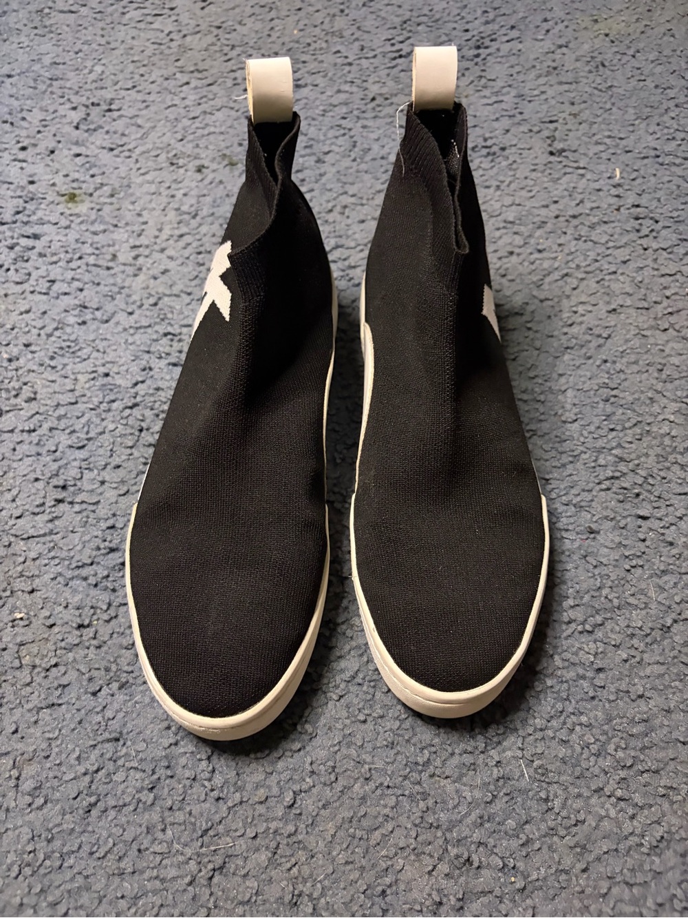 Michael Kors Black Knit Sock Sneakers with White MK Logo - Picture 3 of 4